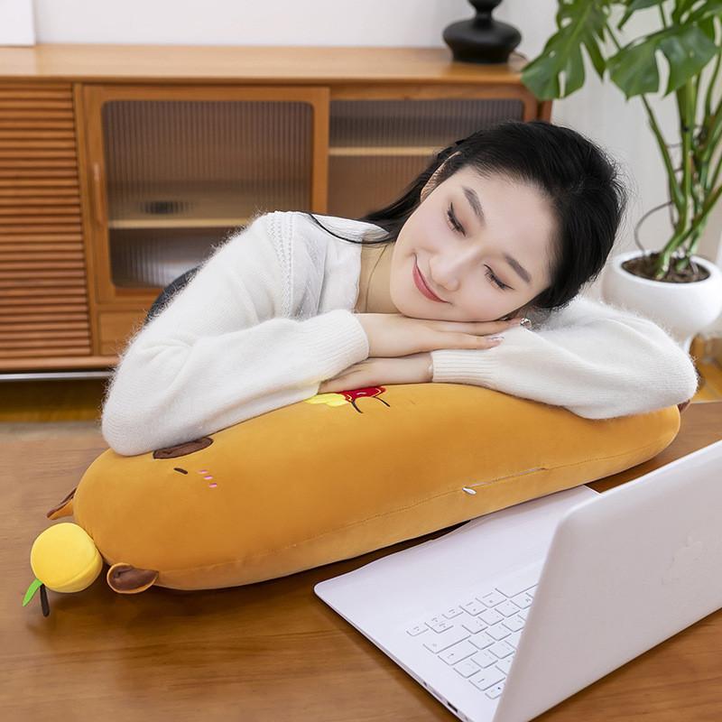 With Capybara French Fries Hamburgers Tree Plush Toy Stuffed Animal Doll Gift