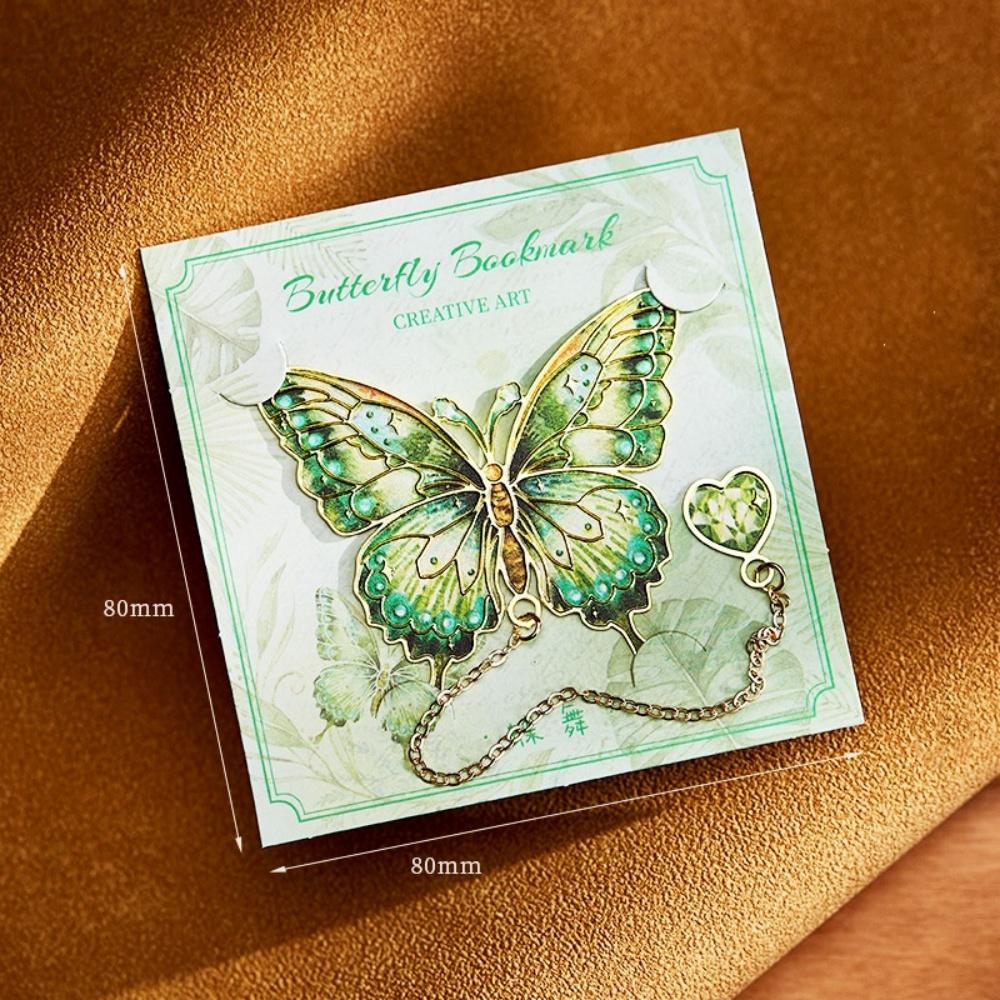 Artistic Book Clip High-Quality Oil Painting Bookmark Exquisite Bookmark Separator Colorful Butterfly Metal Bookmark For Gift