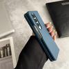 For Samsung Galaxy Z Fold3 5G Magnetic Case Carbon Fiber Texture PC Phone Cover with Screen Protector