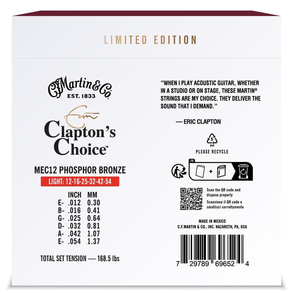 Martin MEC12LTD20 Choice 20th Anniversary Strings Light Gauge Clapton's