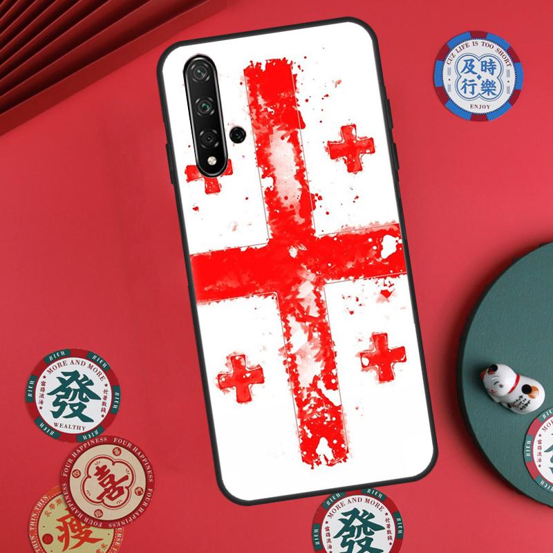 Georgia Grunge Flag For Huawei Nova Y73 Y72 Y61 Y91 Y90 Y70 Y60 12s 12i 11i 8i 9 10 SE P60 Pro P30 P40 Lite Case