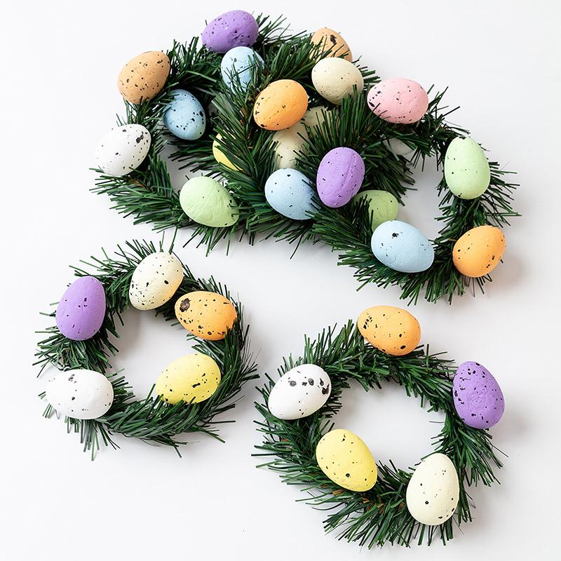 Пасхальный подсвечник, креативный пенопластовый орнамент, искусственные яйца, венок, гирлянда, подсвечник для домашней вечеринки, уникальное украшение