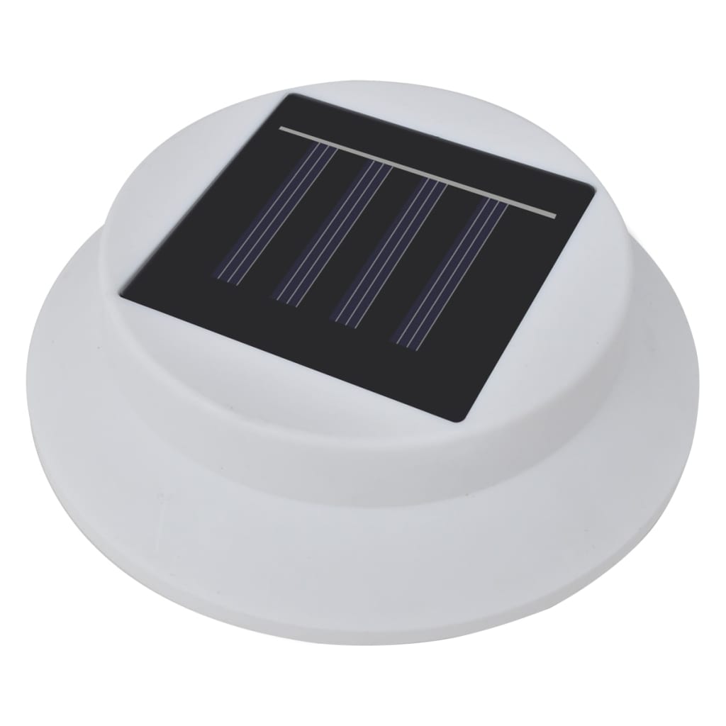 Vidaxl Solarne Lampy Ogrodzeniowe Led, 12 Szt., Białe