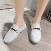 Women's Mules Shoes for Women Platform Fashion Leather Designer White Comfortable Slippers and Sandals Elegant Heel Shoe