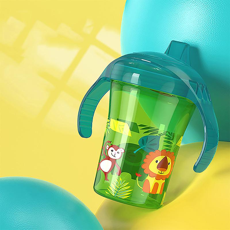 Детская бутылка для воды с рисунком из мультфильма, детская чашка-утконос, противоудушающая, обучающая питьевая вода, герметичная чашка с носиком 260 мл
