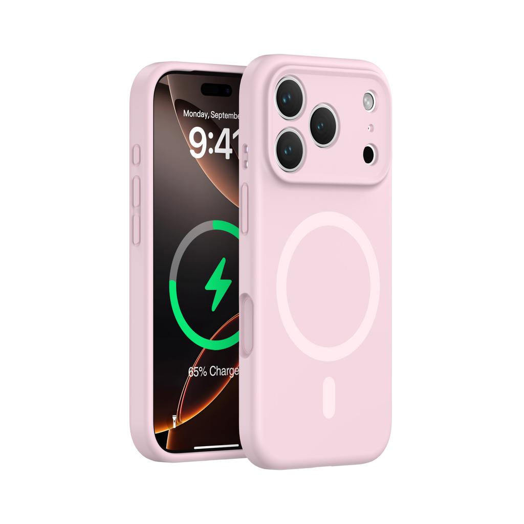 Подходит для чехла на мобильный телефон iPhone17ProMax, сильное магнитное притяжение, настоящий жидкий силикон, новое защитное противоударное чехол Apple 16