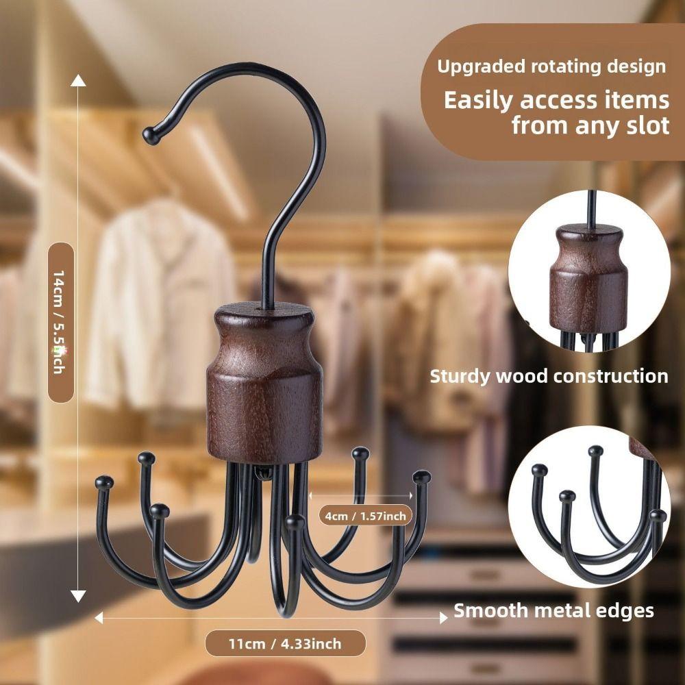 Rotating Top Hook Rotating Storage Hanger 8 Hook Closet Organizer Multi-Claw Bag Hook Home Storage