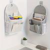 Wall Mounted Storage Bag with Dual Pockets and Mesh Side Compartments, Multi-purpose Hanging Storage Bag