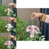 Longeared Bunny Delightful Plush Toy In Pink White And Brown For Keychain Stylish