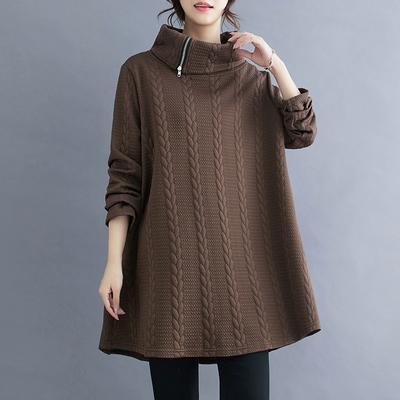 2024 Плюс Размер Осень Однотонная Футболка Женская Новая С Капюшоном Молния Пуловер Длинный Рукав Свободные Модные Топы Футболки