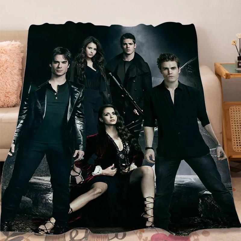 Флисовое одеяло Диван Зимнее Теплое The B-Vampire B-Diaries Пушистое Мягкое Одеяла Микрофибра Постельное белье Размер King Size Кемпинг Покрывала для сна