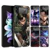 A-Атака на Титанов Леви Чехол для Телефона для Samsung Galaxy Z Flip 7 6 5 4 3 5G Flip7 Flip6 Flip5 Flip4 Flip3 Черный Fundas Shel