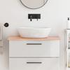 Washbasin Top in Light Brown 80 x 30 x 2 cm Solid Wood Treated