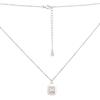 Silver Necklace with Cubic Zirconia, Enamel, Item Weight 2.16 G (2185635)