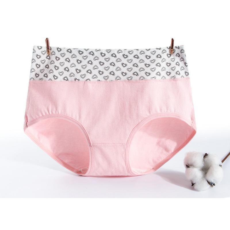 High Waist Large Size Girls' Printed Tight Breathable Women's Triangle Pants Elastic Comfortable Underwear