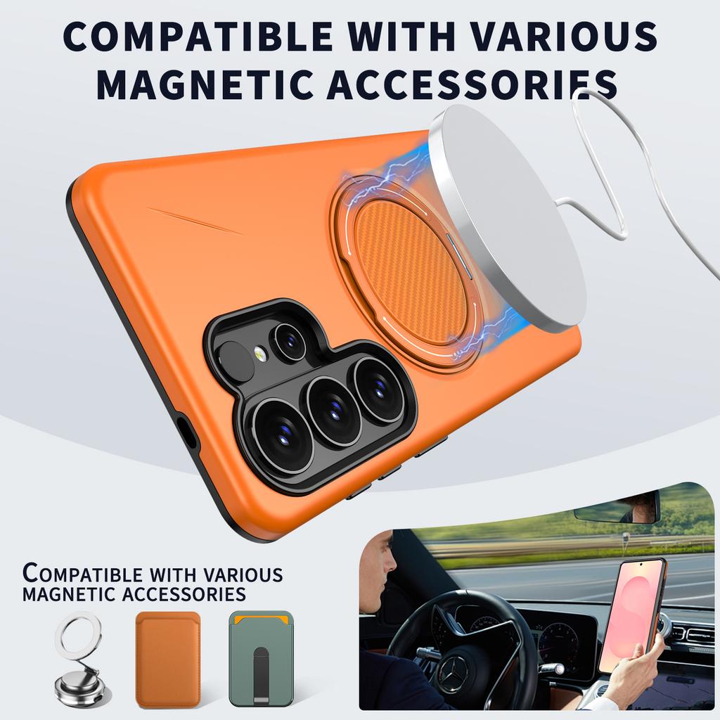Magnetic Ring Armor Shockproof Case for Samsung Galaxy S26 Ultra S26 Plus GalaxyS26 5G for Magsafe Wirelesss Charge Cover