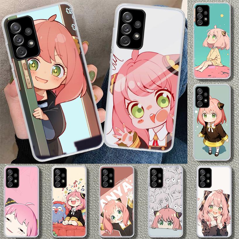 Чехол-накладка S-Spy Family Anya для Samsung Galaxy A12 A22 A32 A52 A72 A02S A51 A50S A31 A20S A10S Note 20 Ultra 10 Plus Gala