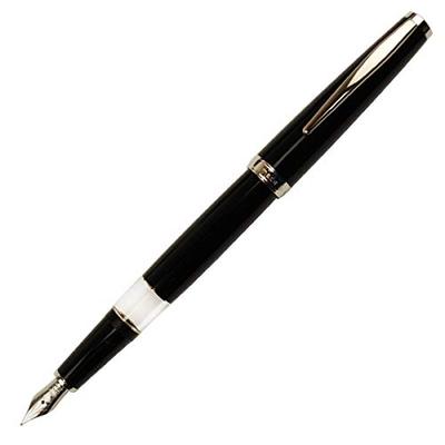 Перьевая ручка Cleo Skribent Classic Palladium Black CT Inhalation Type B Bold