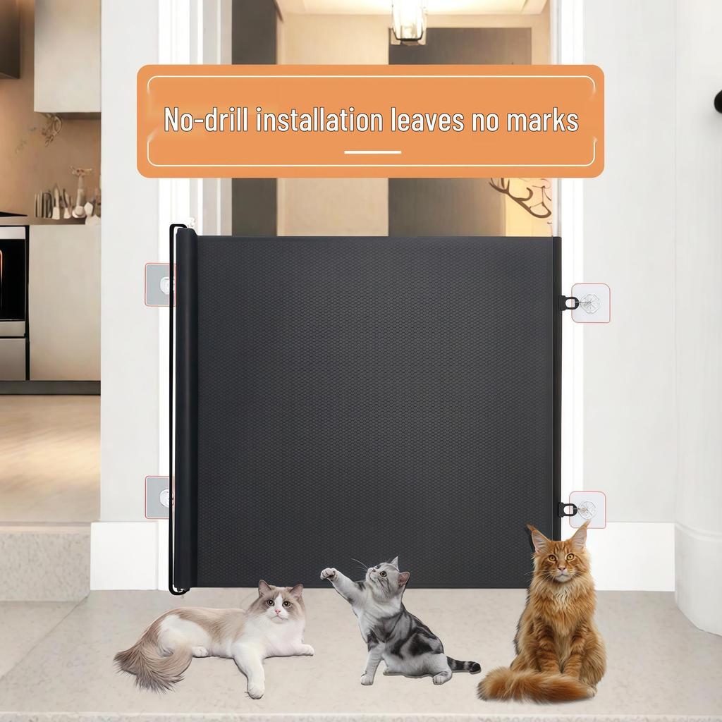 Retractable Anti-Jump Cat Door Barrier & Gate