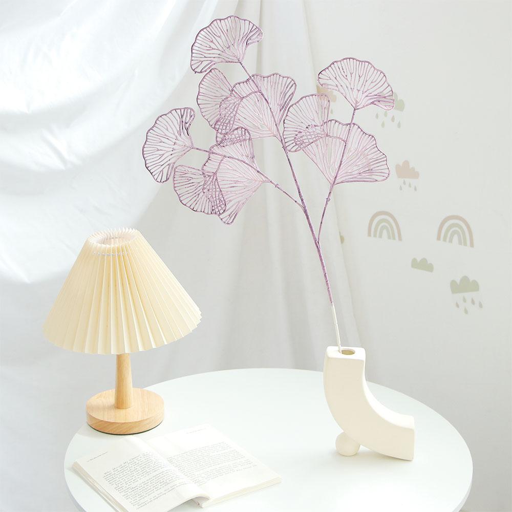 Home Decoration 3-pronged Wedding Shop Decor Fan Leaf Fake Flowers Party Supplies Ginkgo Leaf