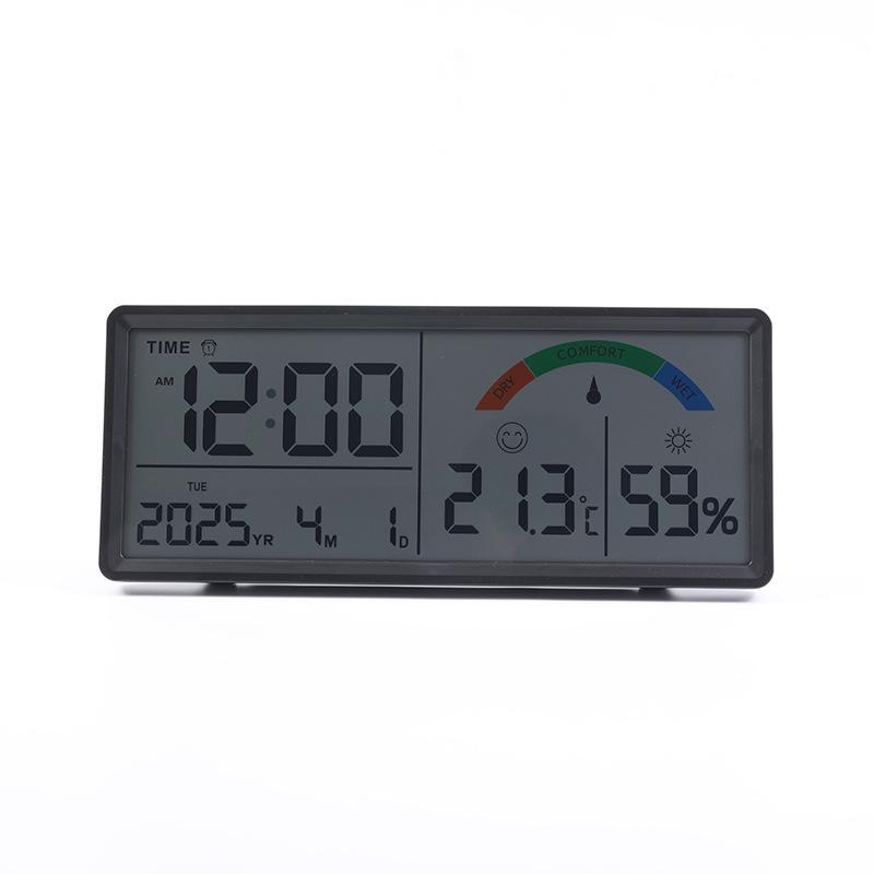 Multifunctional Large Screen LCD Clock: Living Room Digital Clock with Temperature & Humidity Display, Model 9554