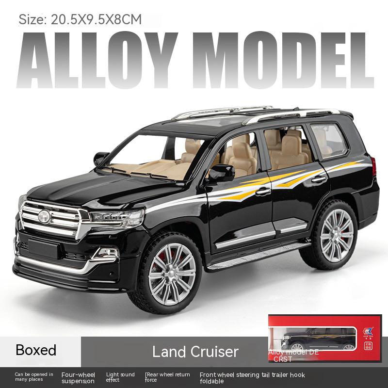 1:24 Модель автомобиля-внедорожника Land Cruiser из сплава, имитация, металлический орнамент, модель бизнес-седана, подарок парню