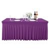 Solid Color Stretch Rectangular Table Skirt for Banquets and Conferences