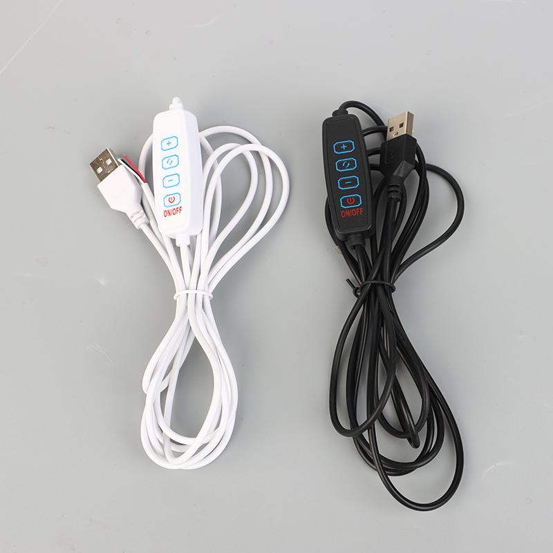 Светодиодный диммер постоянного тока 5 В, 2 м, USB-кабель с переключателем, регулируемый пульт дистанционного управления, 3-контактный удлинительный провод для одного 3 цветов, светодиодный светильник Cct