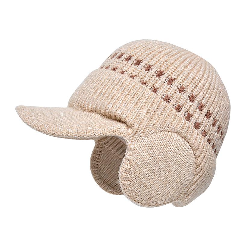 1 шт., вязаная бейсбольная шапка с капюшоном, изоляционная ушанка, теплая мужская повседневная велосипедная шапка с ворсом