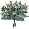 10Pcs Mixed Artificial Oval Eucalyptus Leaves Stems and Spray for Vase Floral Wreath Bouquets Wedding Greenery Decoration