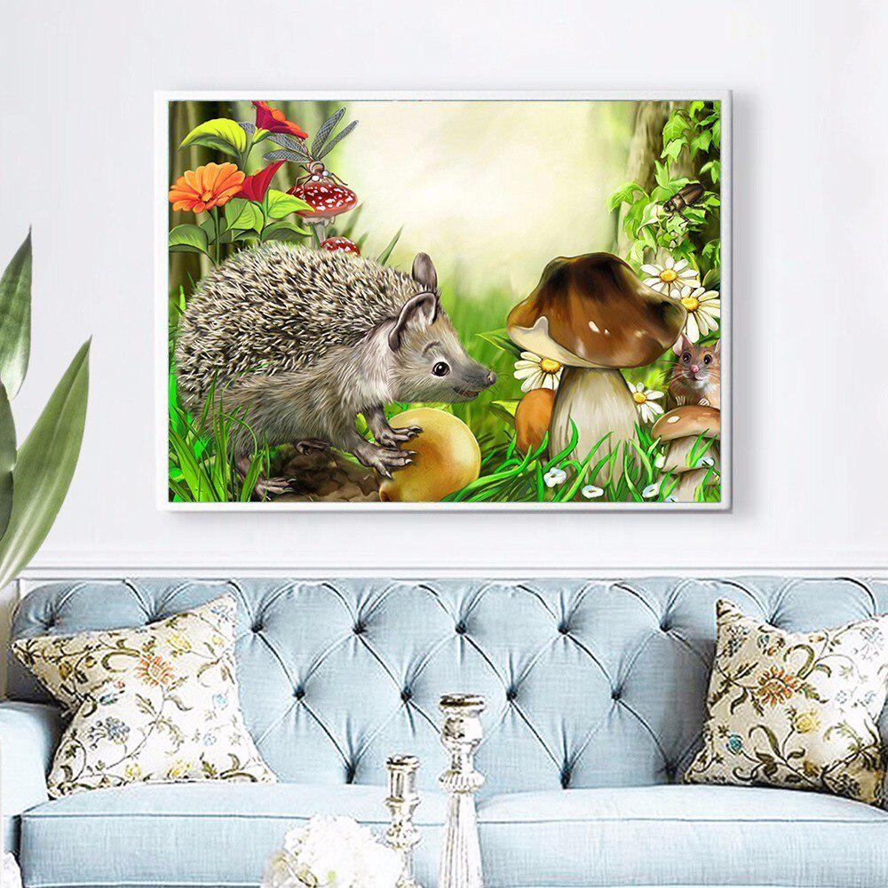 Diamond Painting Arrival Round Full Animals Diamond Mosaic Sale Hedgehog Picture