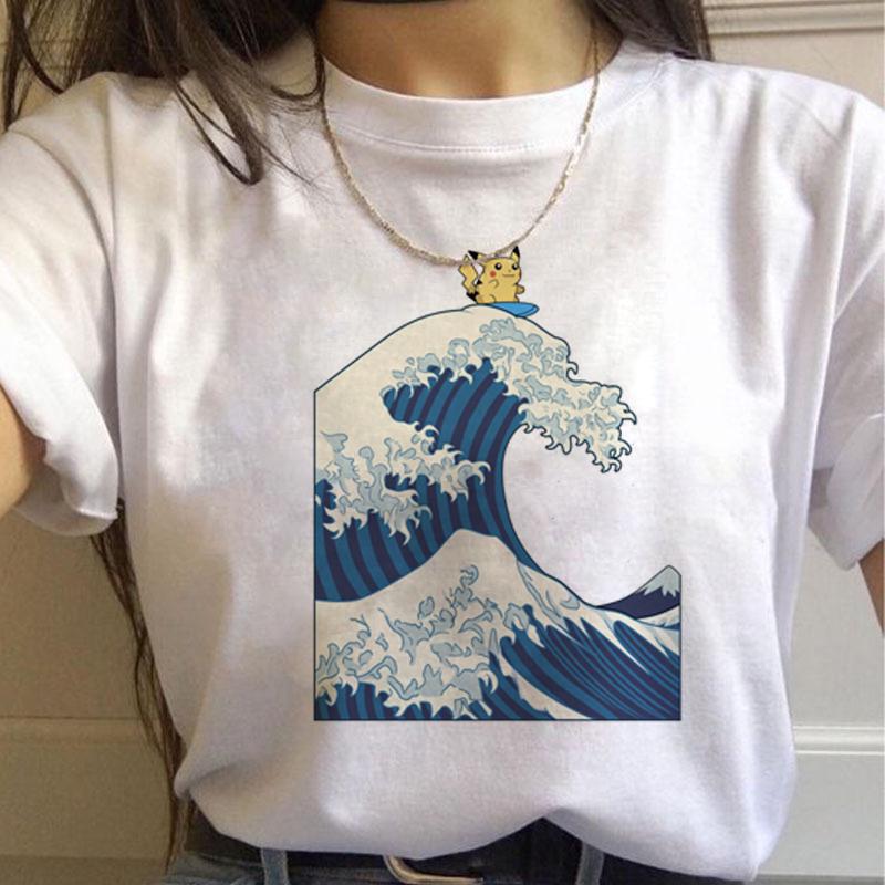 Harajuku T Shirts Women Kawaii Funny Cartoon Tshirt s Cute Print Tshirt Fashion Streetwear Top Tees Female