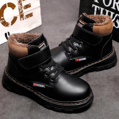 Детские сапоги, зимние детские бархатные и хлопковые зимние сапоги, уличные высокие теплые зимние сапоги для девочек