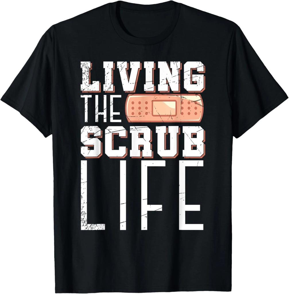 Funny Scrub Nurse Medicine Nursery Hospital Nursing Nurse T- Shirt