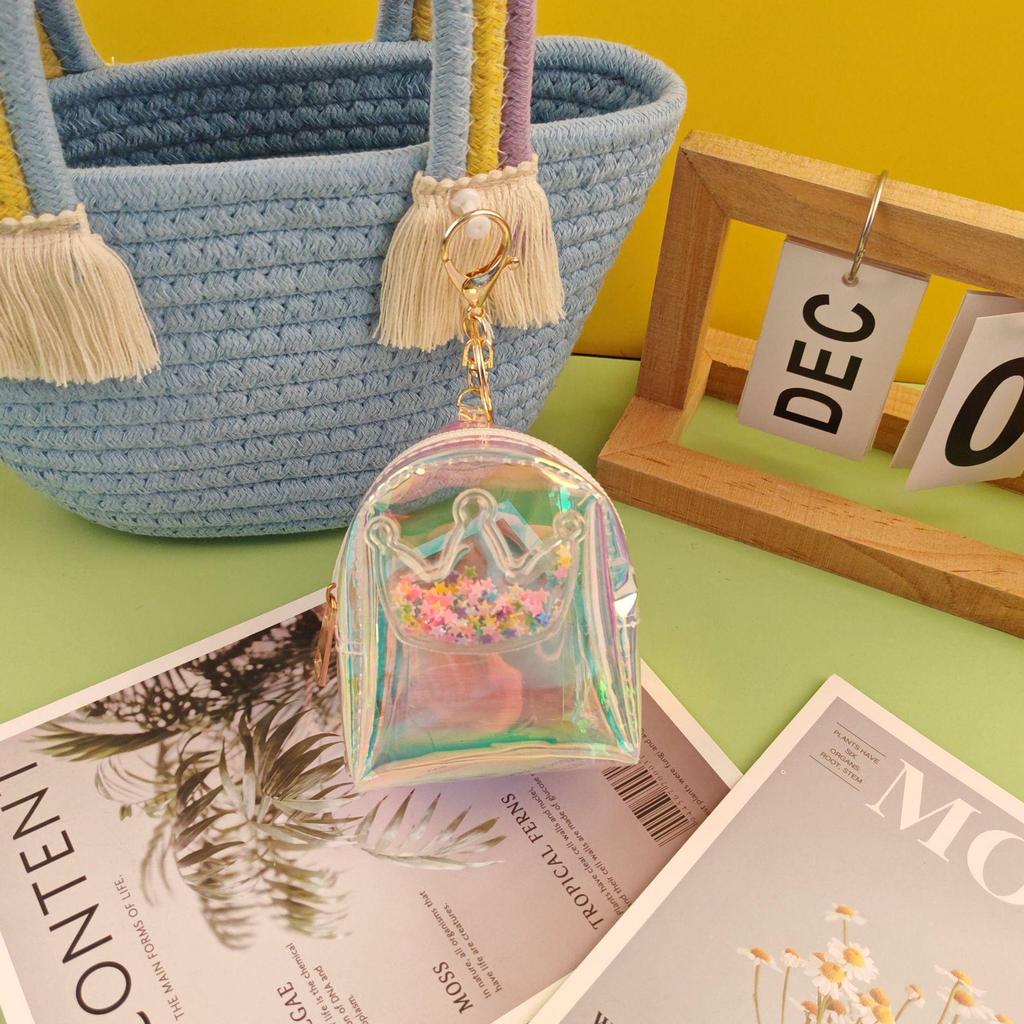 Красочный мини-кошелек для монет в форме сердца: Портативная сумка для помады и наушников