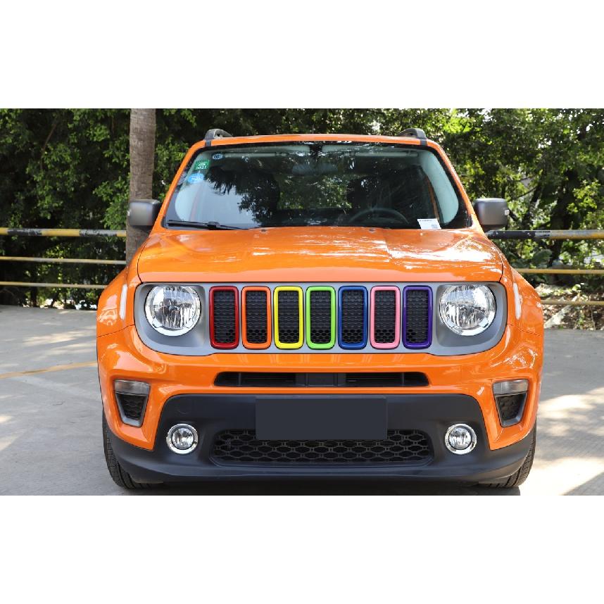Передняя молдинг автомобиля для Jeep Renegade 2022 2023, средняя решетка, накладка, наклейки, внешний стиль