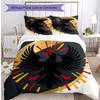 Belgium Football Printed Bedding 3 Piece Set Cozy Breathable Bed Cover Set as Housewarming Holiday Gift