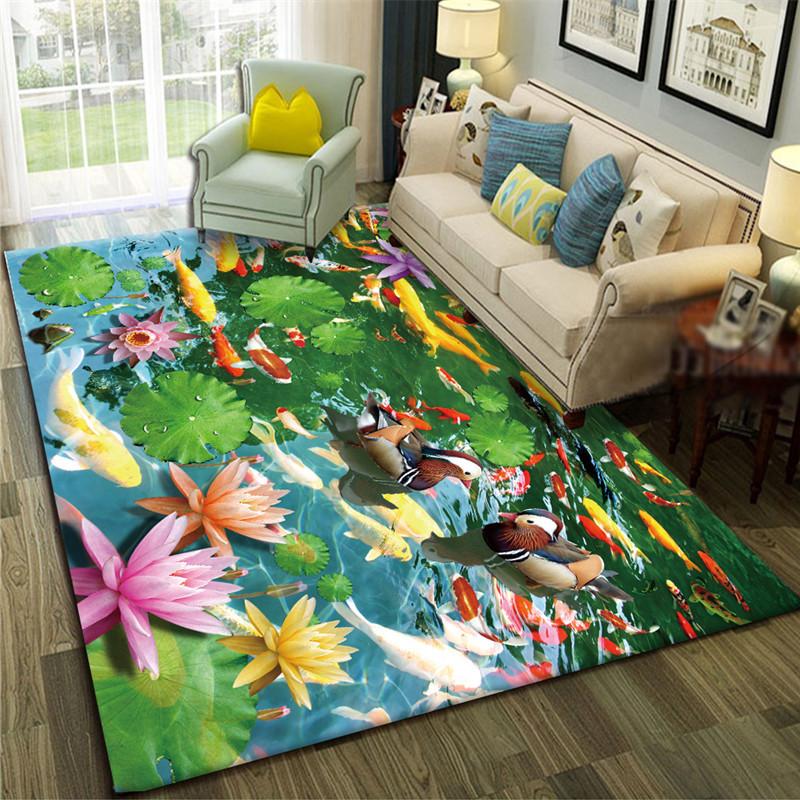 3D Carpet Floor Mat Landscape Pattern Living Room Carpets Sofa Mat Bedroom Bedside Rugs Entrance Non Slip Doormat Rug