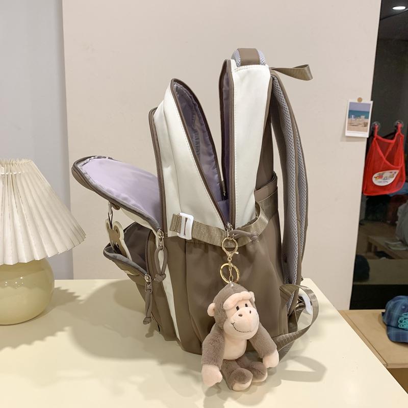 Школьный женский дорожный рюкзак контрастного цвета, большой вместимости, для учеников средней школы