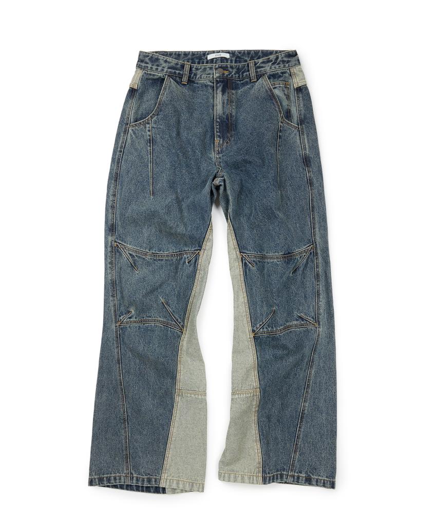 ETCE Curved Panel Denim Pants 2.0 (Blue)