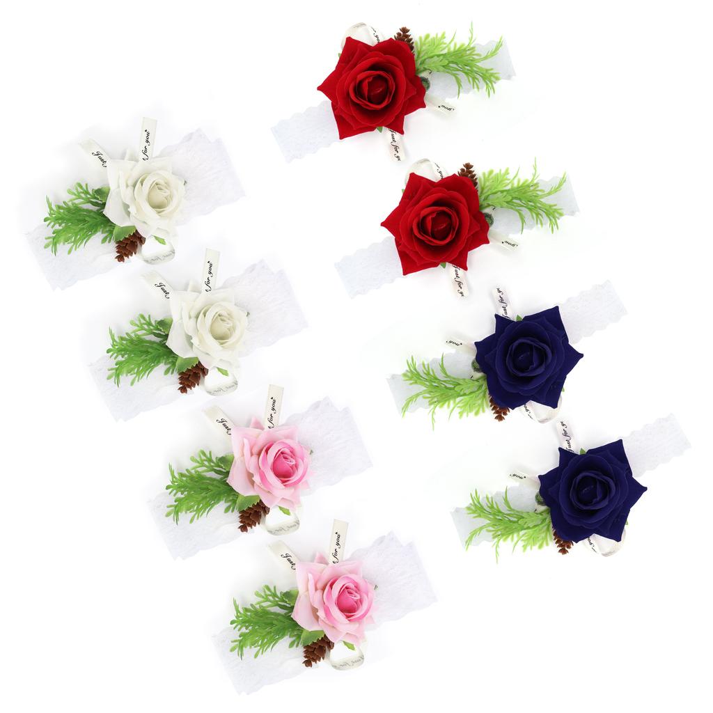 2 шт. шелковый цветок на запястье невесты свадебный корсаж свадебная церемония украшения поставка