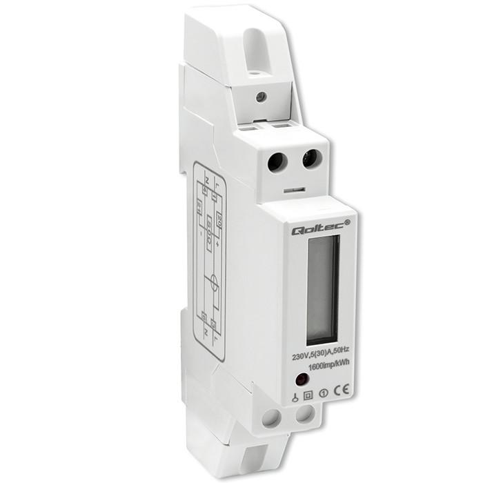 Qoltec 63A DIN Rail Relay with Electricity Meter | eWeLink by Sonoff | Wi-Fi | LED