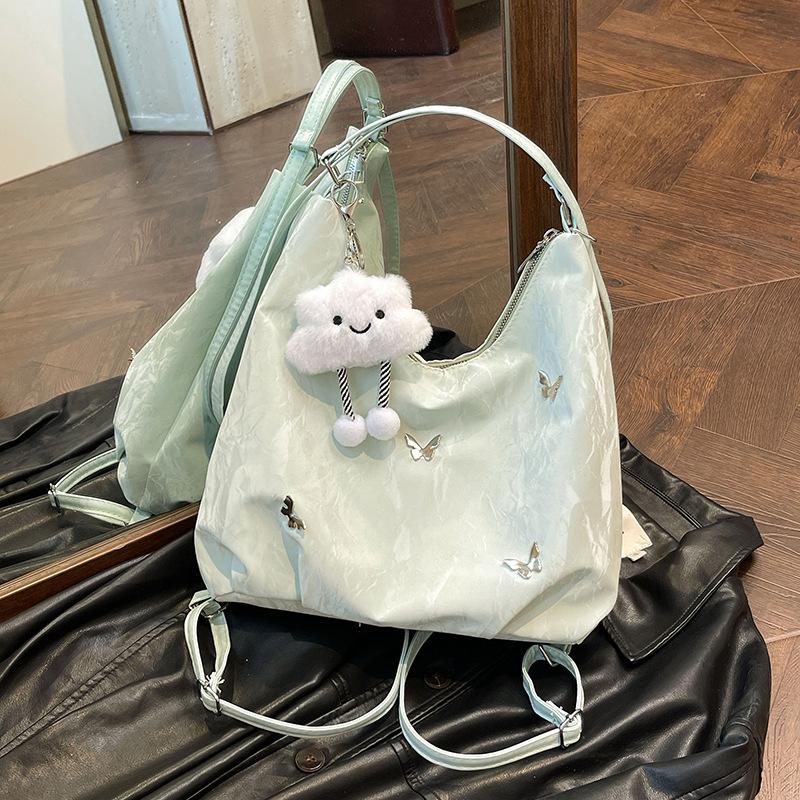 Повседневная мягкая поверхность большой емкости с бабочкой декоративная сумка через плечо модный рюкзак для поездок на работу многоцелевая сумка-тоут