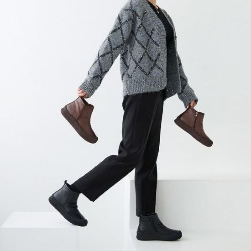 JiSyu Women S Natural Leather Fleece Lined baSic Ankle bootS
