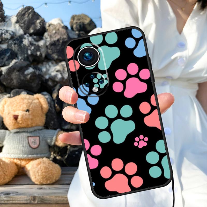 Cat Dog Paws Case For Honor X9b X8b X8 X9 X6a X7a X8a X9a Honor Magic 6 5 Pro 50 70 90 Lite Back Cover