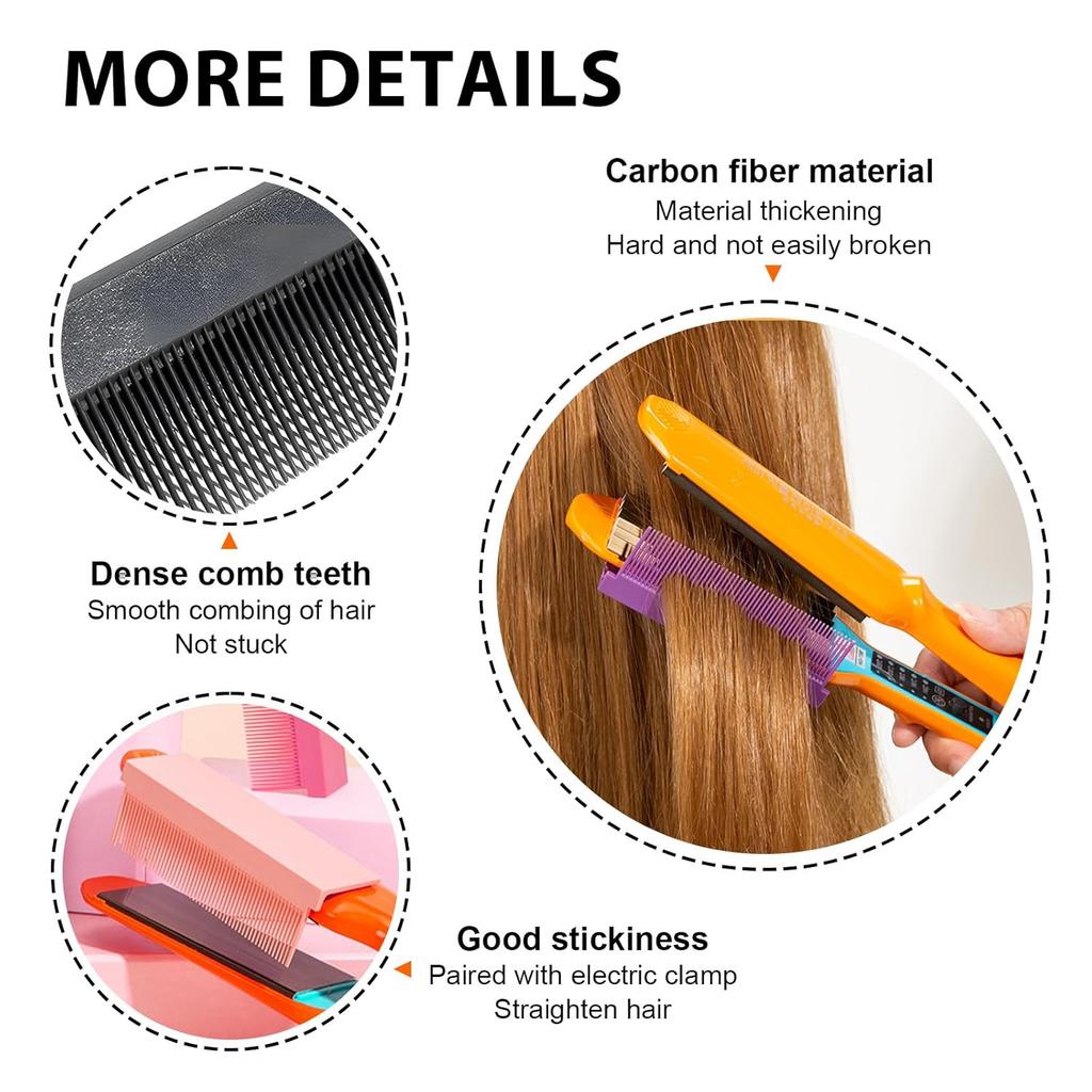 Женские Расчески Аксессуары Подходят для Выпрямления Волос Утюжком Компактный Инструмент для Укладки Волос Парикмахерская Насадка-расческа для Выпрямления Волос