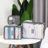 6-Piece Large Size Travel Organizer Portable Suitcase Organizer Clothes Shoes Makeup Bag Luggage Organizer Travel Storage Bag