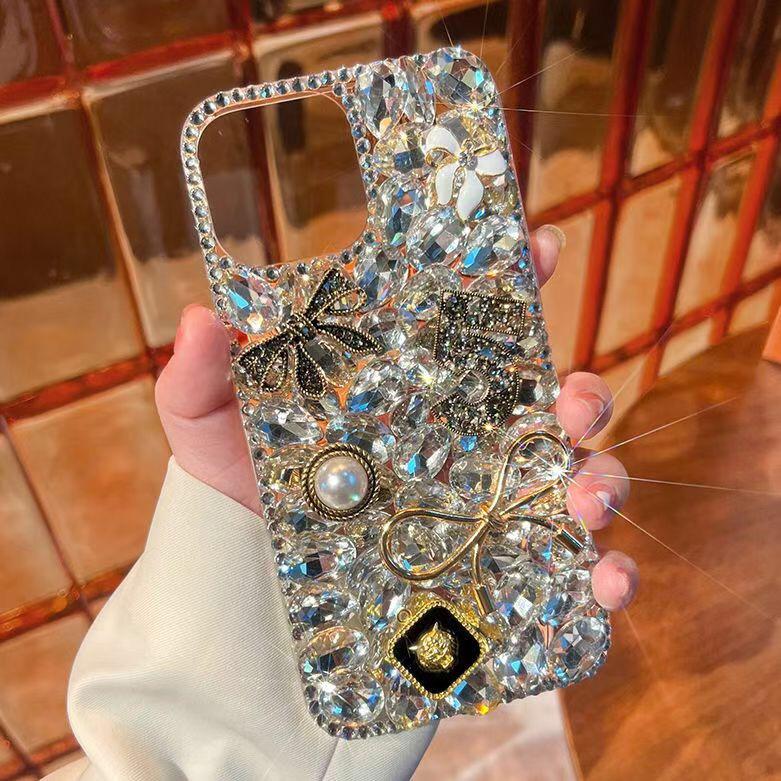Роскошный чехол с 3D стразами и стразами для iPhone 14 13 12 11 Pro max X XR/Samsung S22 S21 S20 FE A13 A23 A33 A53 A52 A32 A22/Redmi 10 9 9A 9C 9T