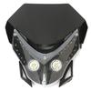 Universal Motorcycle Street Fighter Dirt Bike Headlight Fairing Light Lamp Black