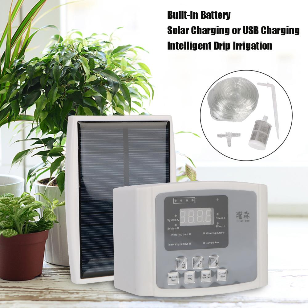 Автоматическое устройство для полива растений, система капельного орошения, таймер, устройство для капельного орошения сада, двойной насос, интеллектуальный солнечный контроллер, система таймера
